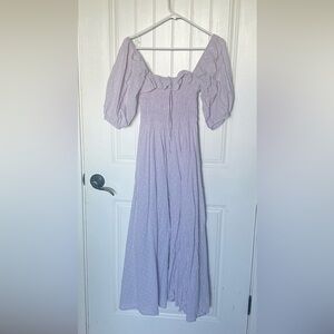 Smocked Lavender Puff Sleeve Dress, lined, cottage core, pastel, princess dress